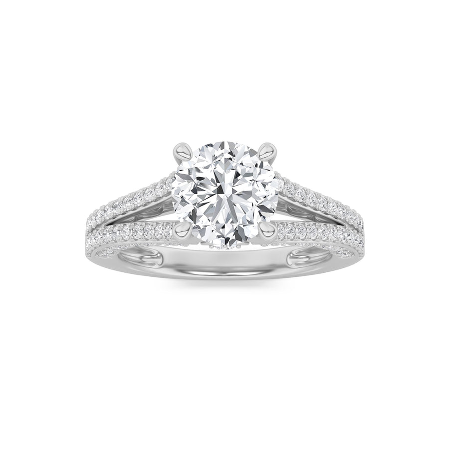 Radiant 2ct Lab Diamond Ring in 14K White Gold, Size 7