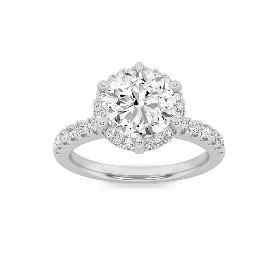 14K White Gold 2.1ct Lab Diamond Solitaire Ring