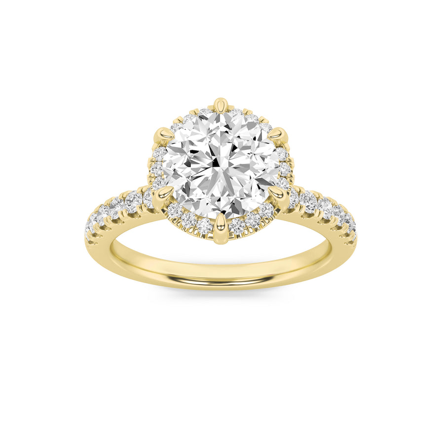 14K Yellow Gold Lab Diamond Ring 2.1ctw F+ VS+ Solitaire