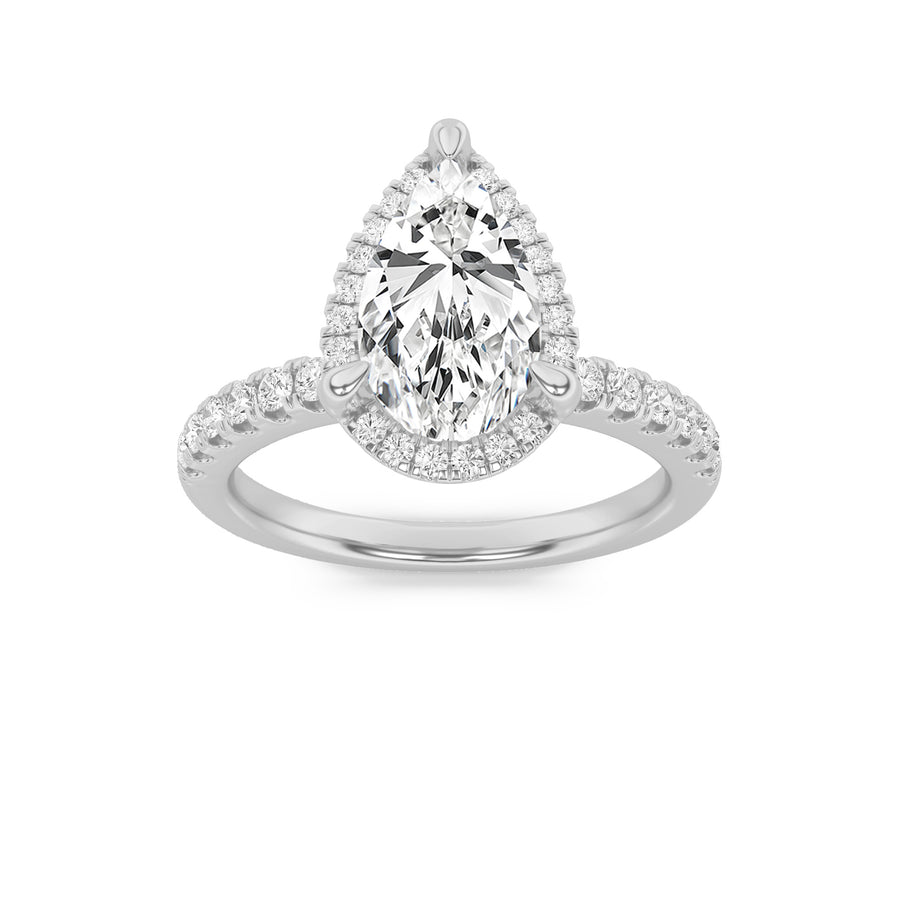 14K White Gold 2ct F-VS Lab Diamond Solitaire Ring