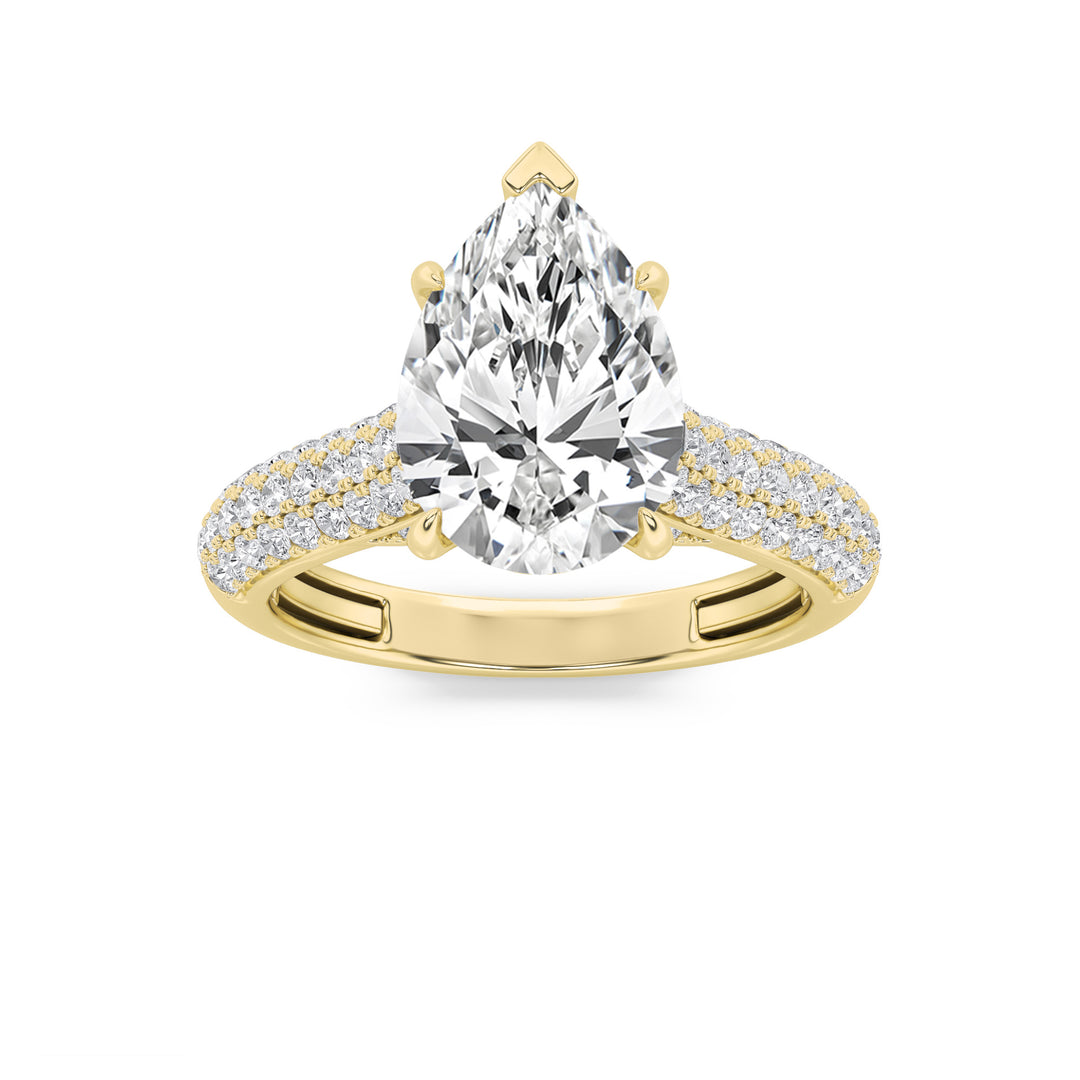14K Yellow Gold Lab Diamond Ring | 1.99ct Center Stone