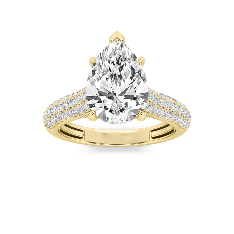 14K Yellow Gold Lab Diamond Ring | 1.99ct Center Stone