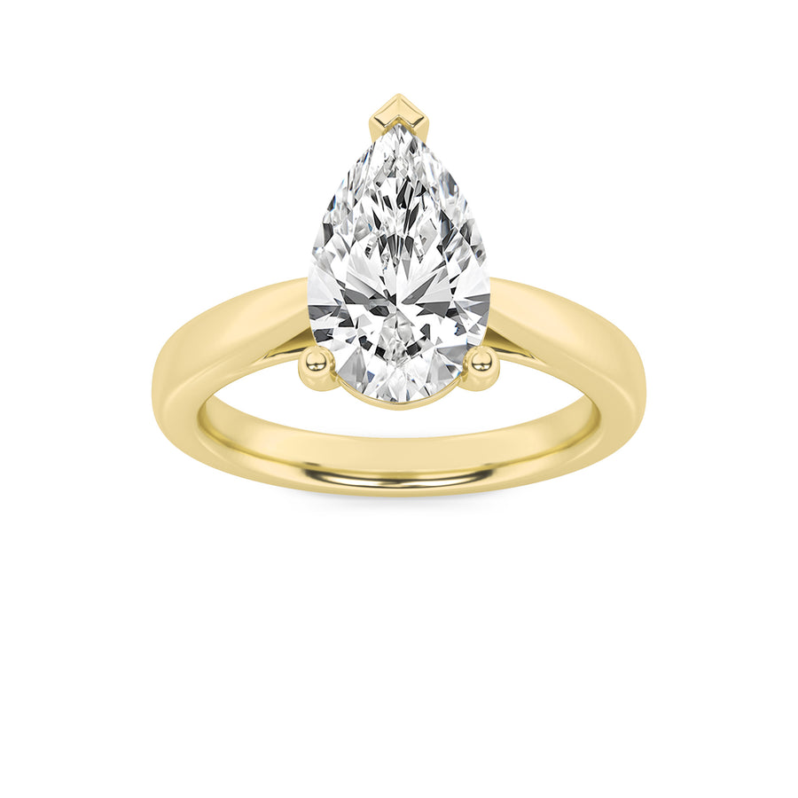 14K Yellow Gold 2ctw Lab Diamond Ring, Size 7