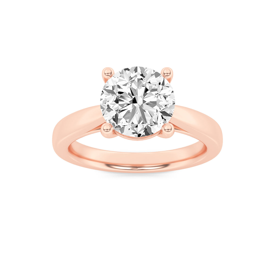 14K Rose Gold 2ctw Lab Diamond Ring, G Color VS+