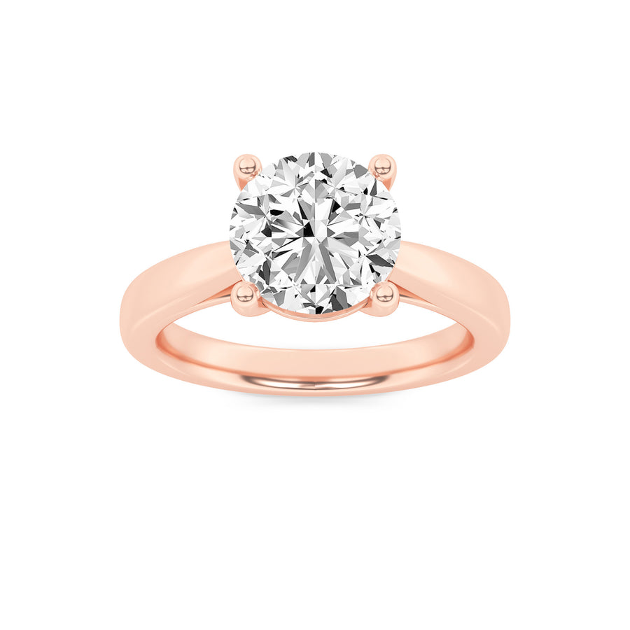 14K Rose Gold 2ctw Lab Diamond Ring, G Color VS+