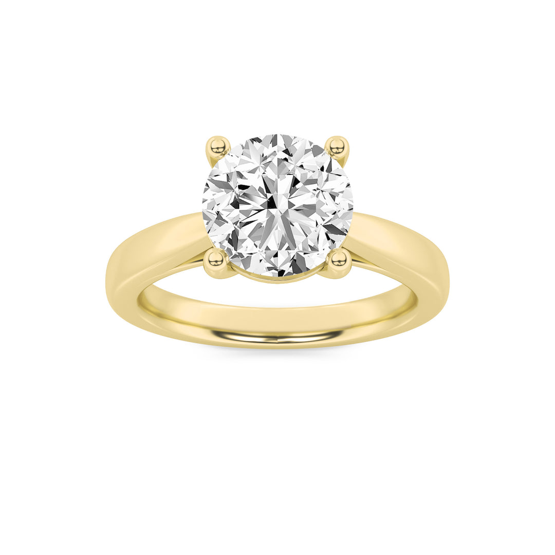 14K Yellow Gold 1.5ct Lab Diamond Solitaire Ring, Size 7