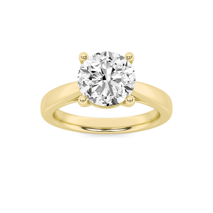 14K Yellow Gold 1.5ct Lab Diamond Solitaire Ring, Size 7