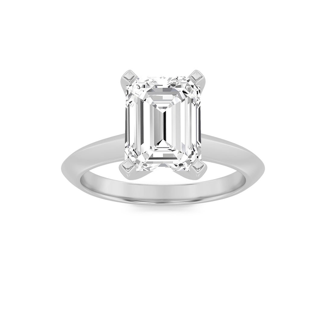 14K White Gold 2.1ct Lab Diamond Ring, F Color VS+