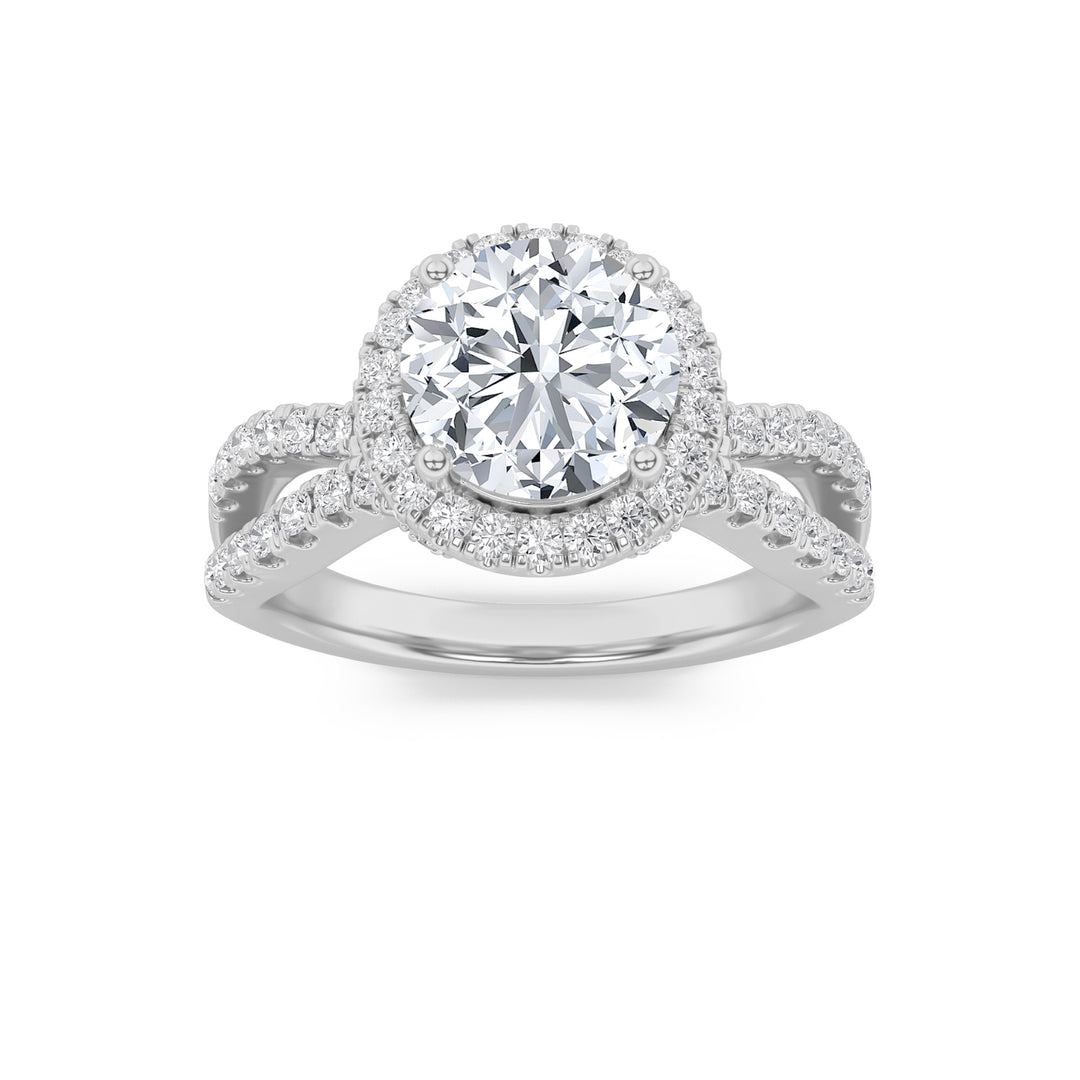 14K White Gold 2ctw Lab Diamond Solitaire Ring
