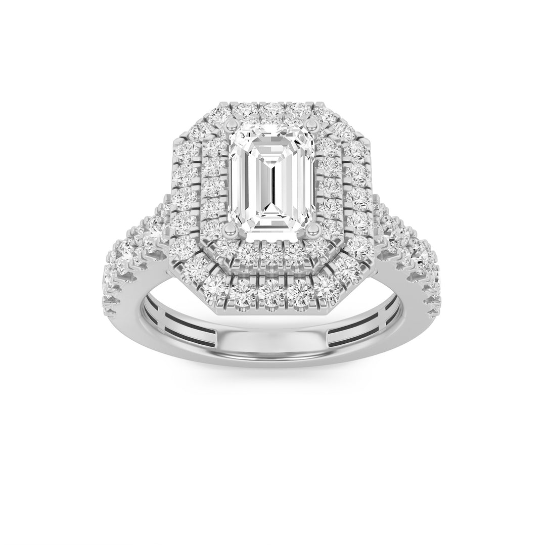 14K White Gold 2ctw Lab Diamond Ring Sz 7