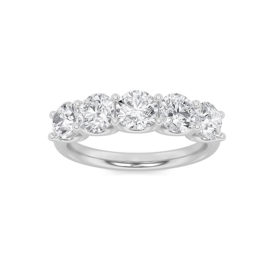 14K White Gold 2ct F/VS Lab Diamond Solitaire Ring