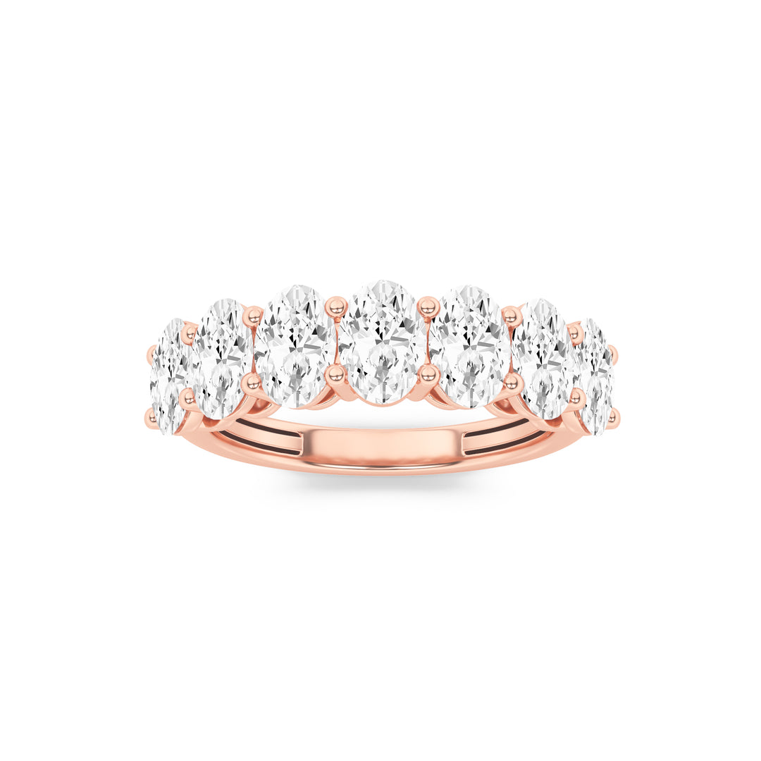 14K Rose Gold 2.2ctw Lab Diamond Oval Ring Sz 7