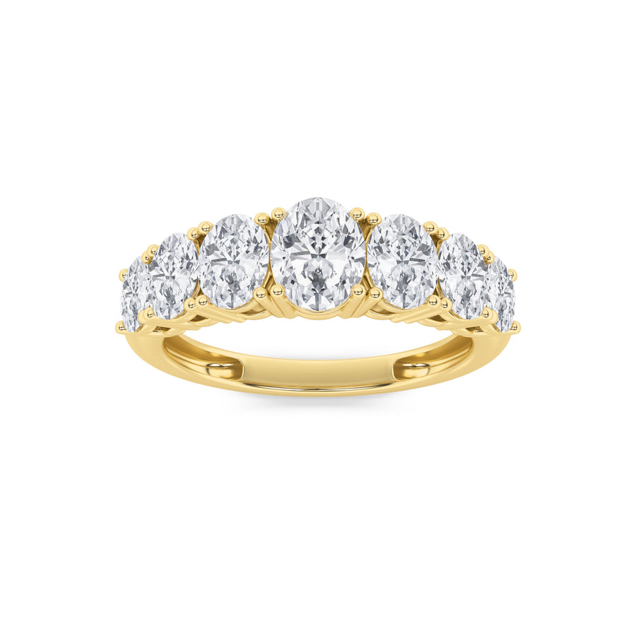 14K Yellow Gold 2.1ctw Lab Diamond Oval Ring Sz 7