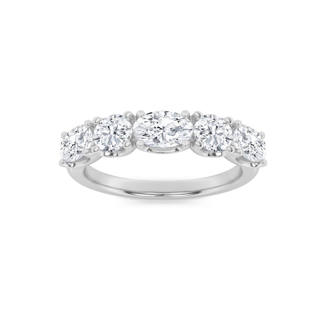 14K White Gold Lab Diamond Ring | Oval 1.6ctw