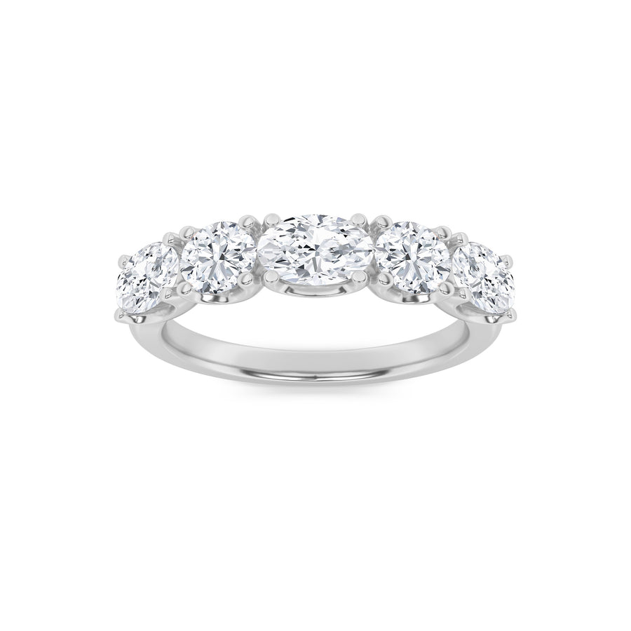 14K White Gold Lab Diamond Ring | Oval 1.6ctw