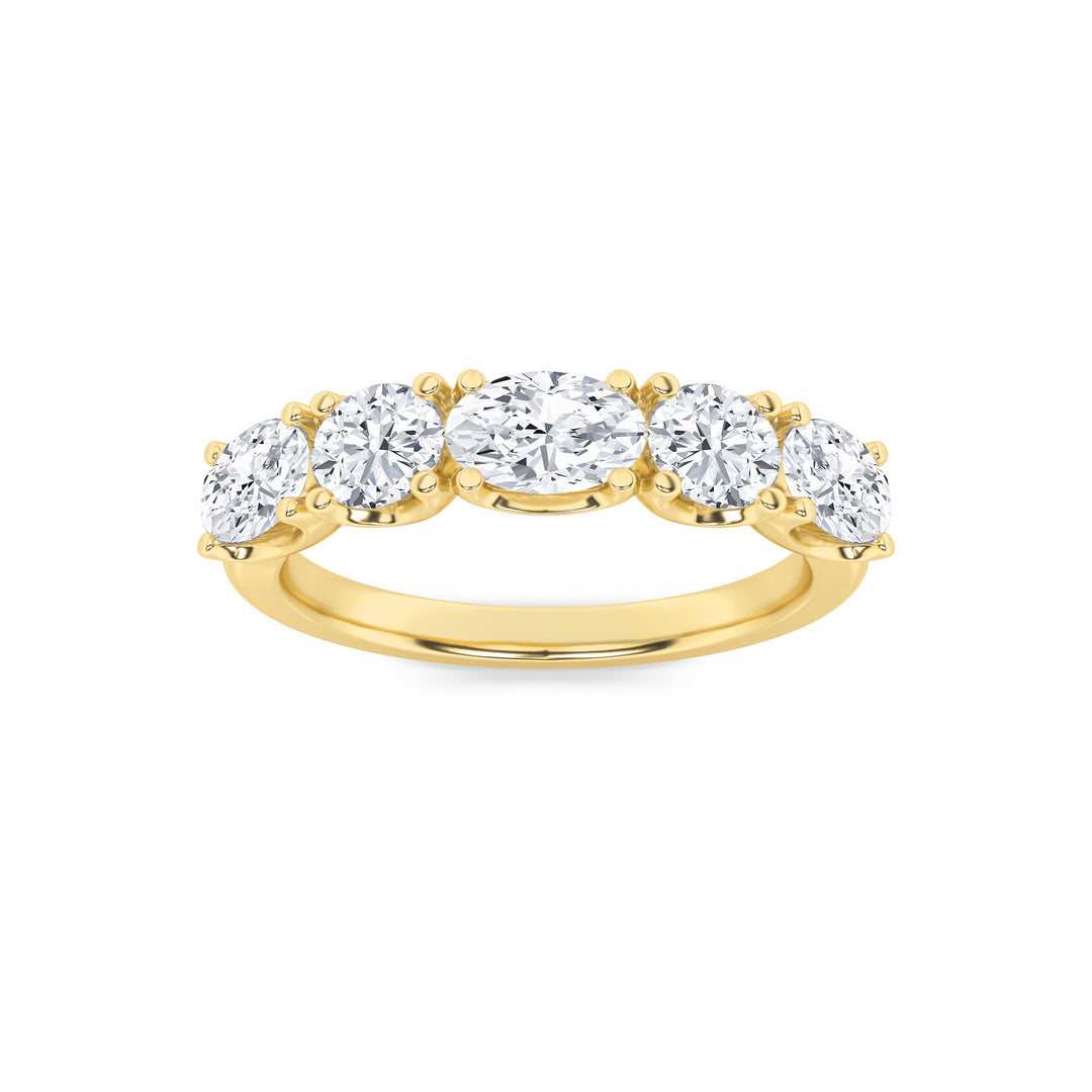 14K Yellow Gold 1.5ctw Oval Lab Diamond Ring Sz 7