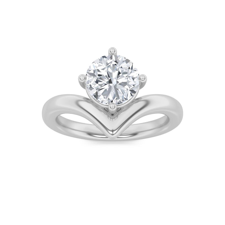 14K White Gold 1.5ct Lab Diamond Solitaire Ring