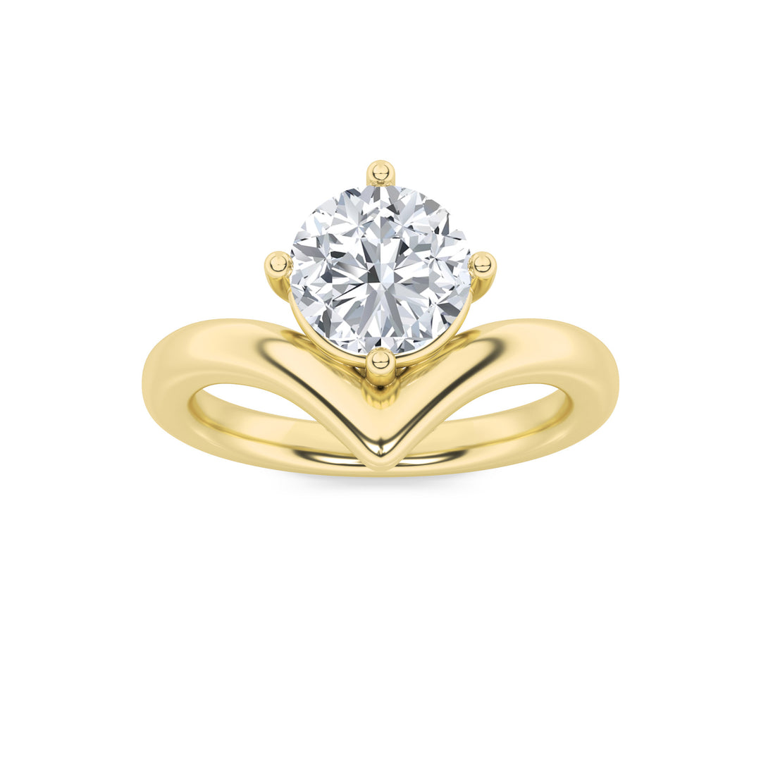 14K Yellow Gold 1.4ctw Lab Diamond Solitaire Ring