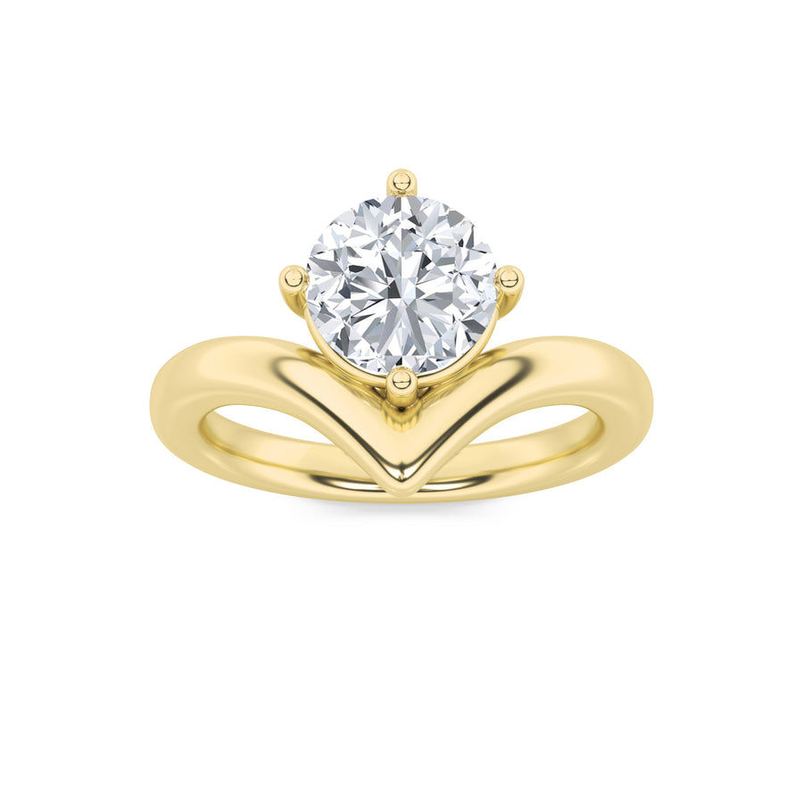 14K Yellow Gold 1.4ctw Lab Diamond Solitaire Ring