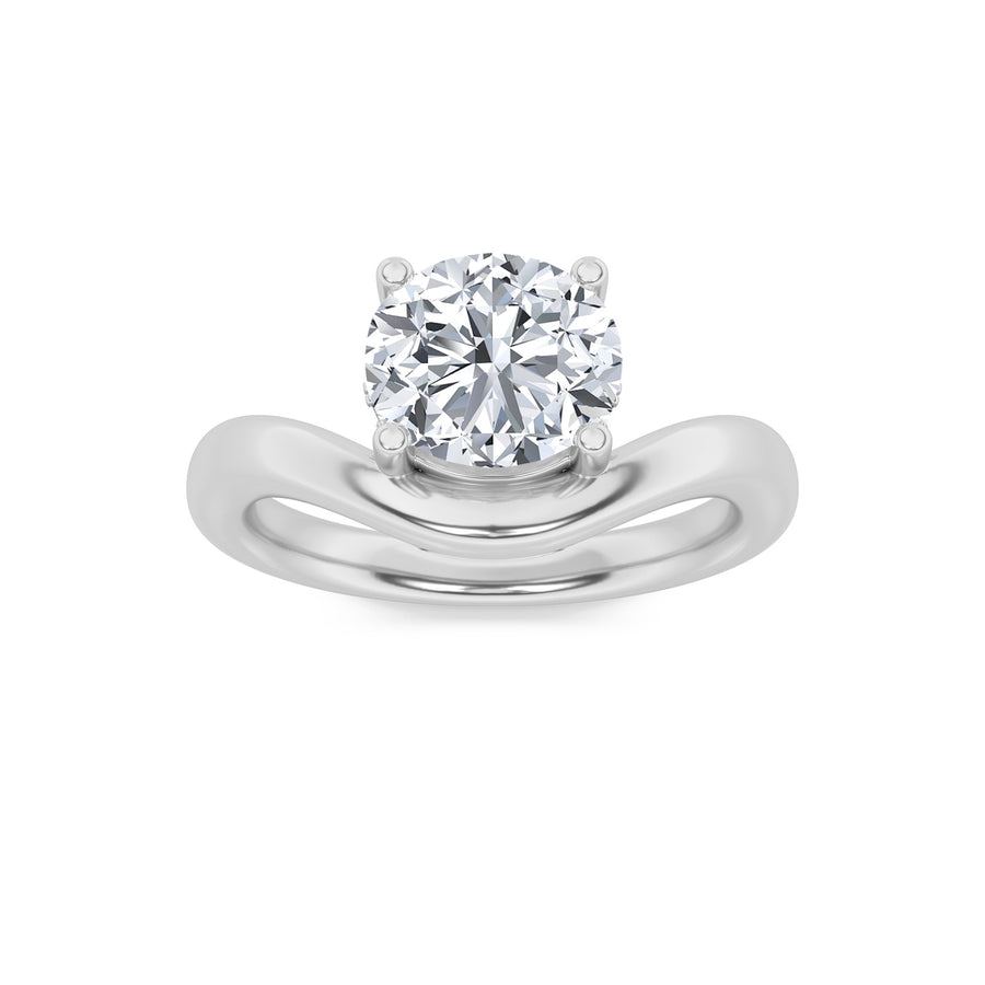 14K White Gold 2ct F/VS Lab Diamond Solitaire Ring