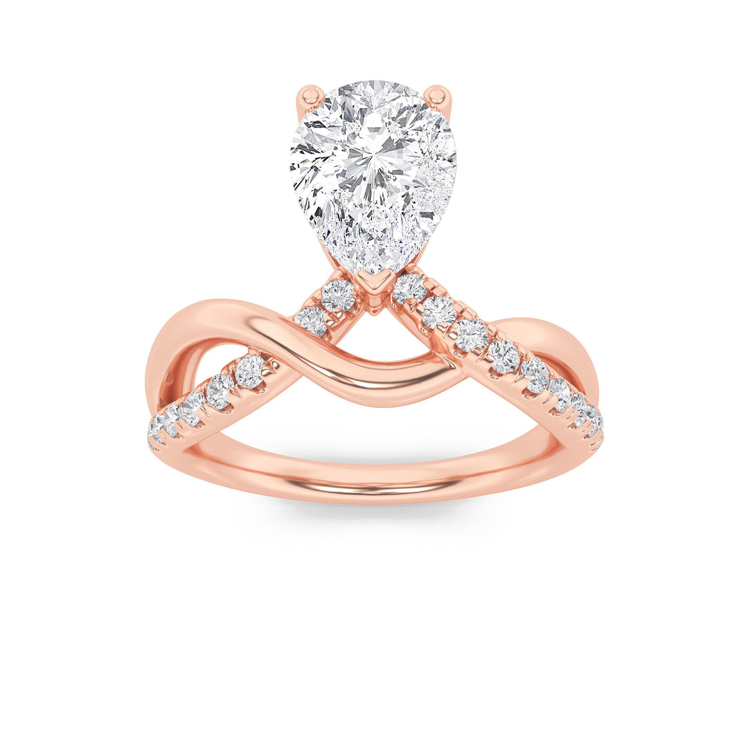 14K Rose Gold 1.5ctw Lab Diamond Solitaire Ring