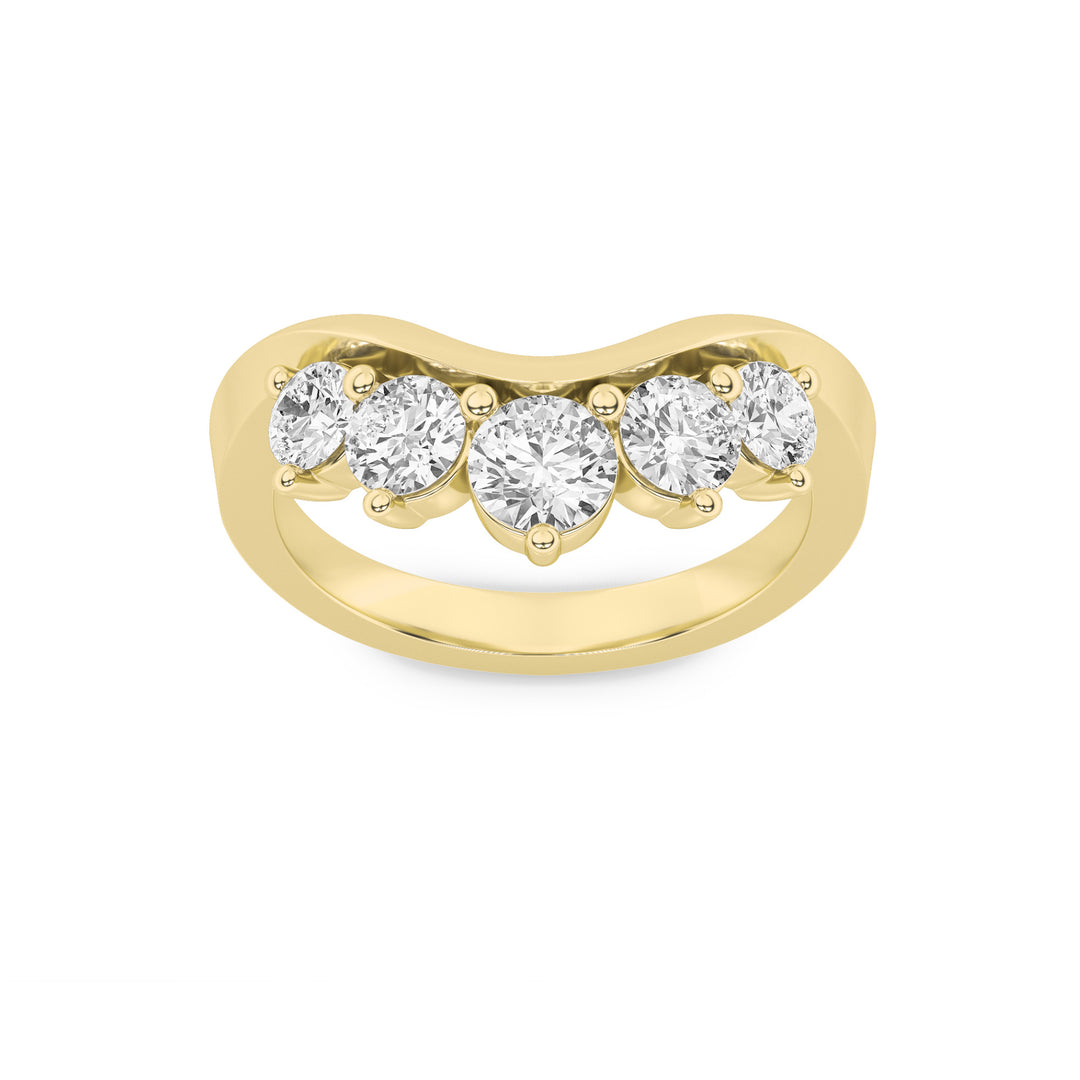 14K Yellow Gold 1ct F+VS Lab Diamond Ring Sz 7