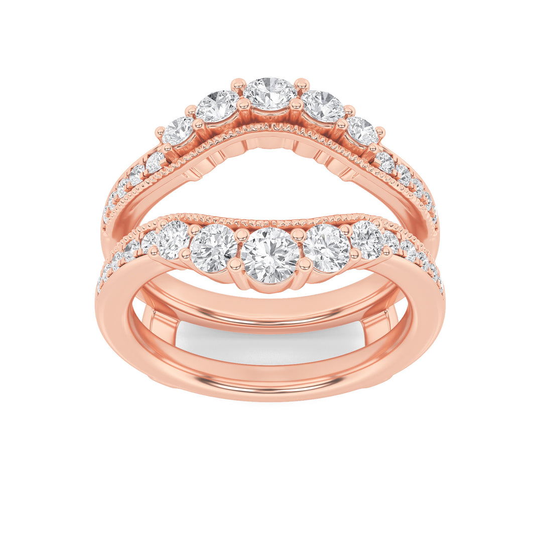 14K Rose Gold Lab Diamond Ring 1.1ctw F+ VS+ Size 7