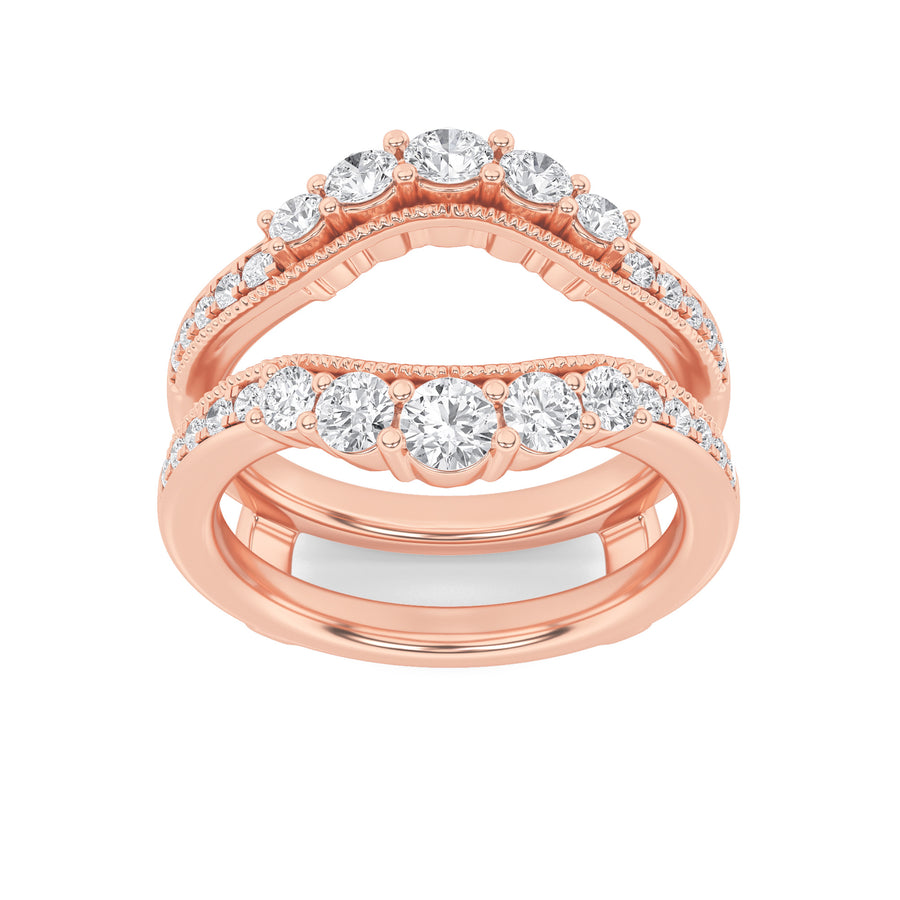 14K Rose Gold Lab Diamond Ring 1.1ctw F+ VS+ Size 7