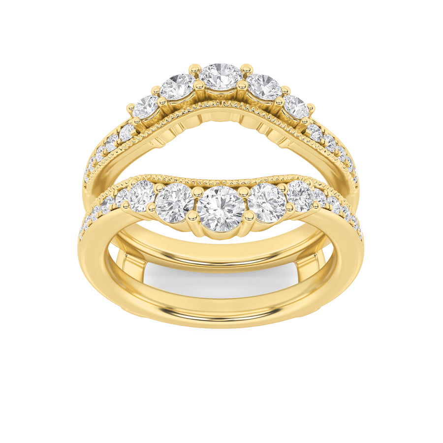 14K Yellow Gold Lab Diamond Ring 1.1ctw F+ VS+ Size 7
