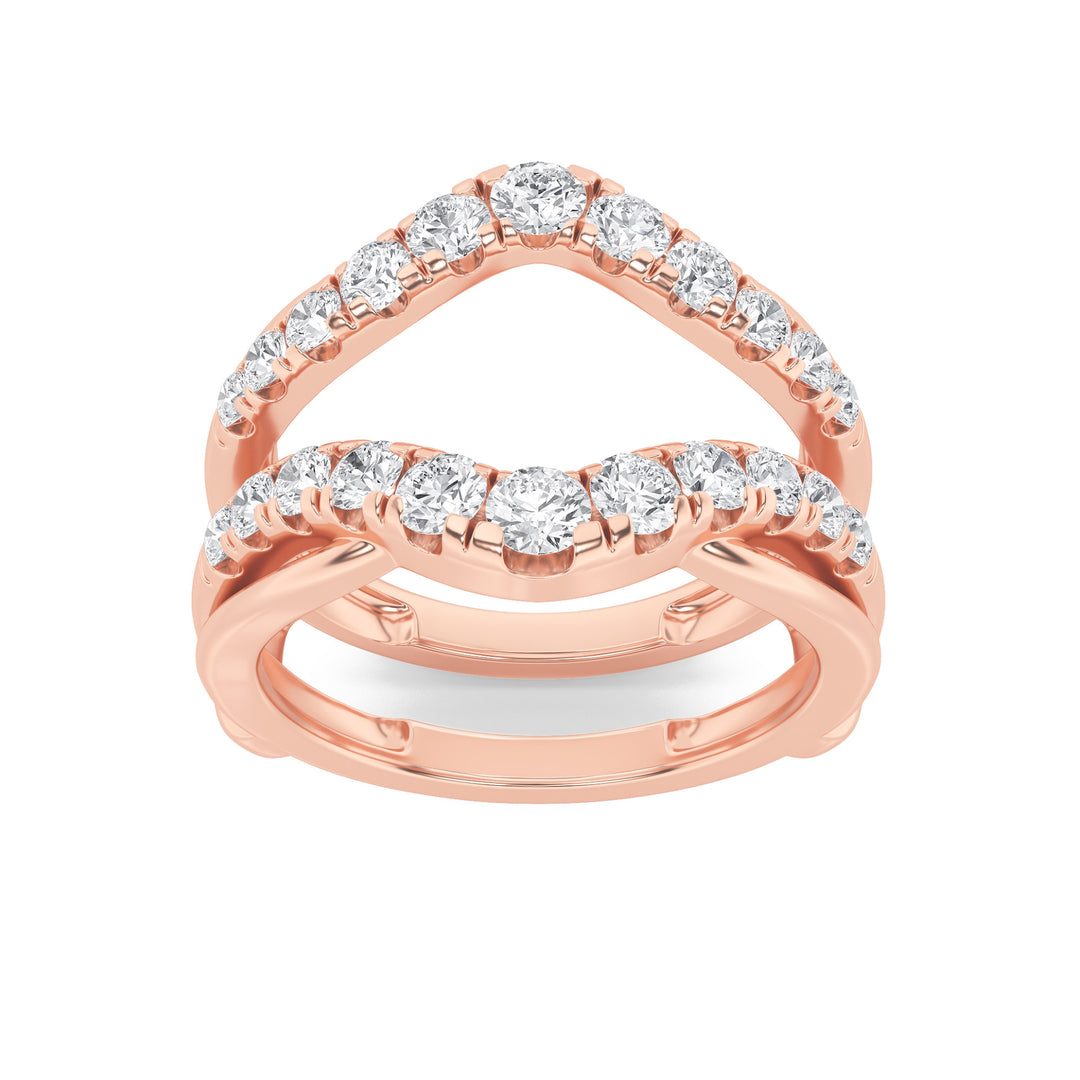 14K Rose Gold 3ctw Lab Diamond Ring Sz 7