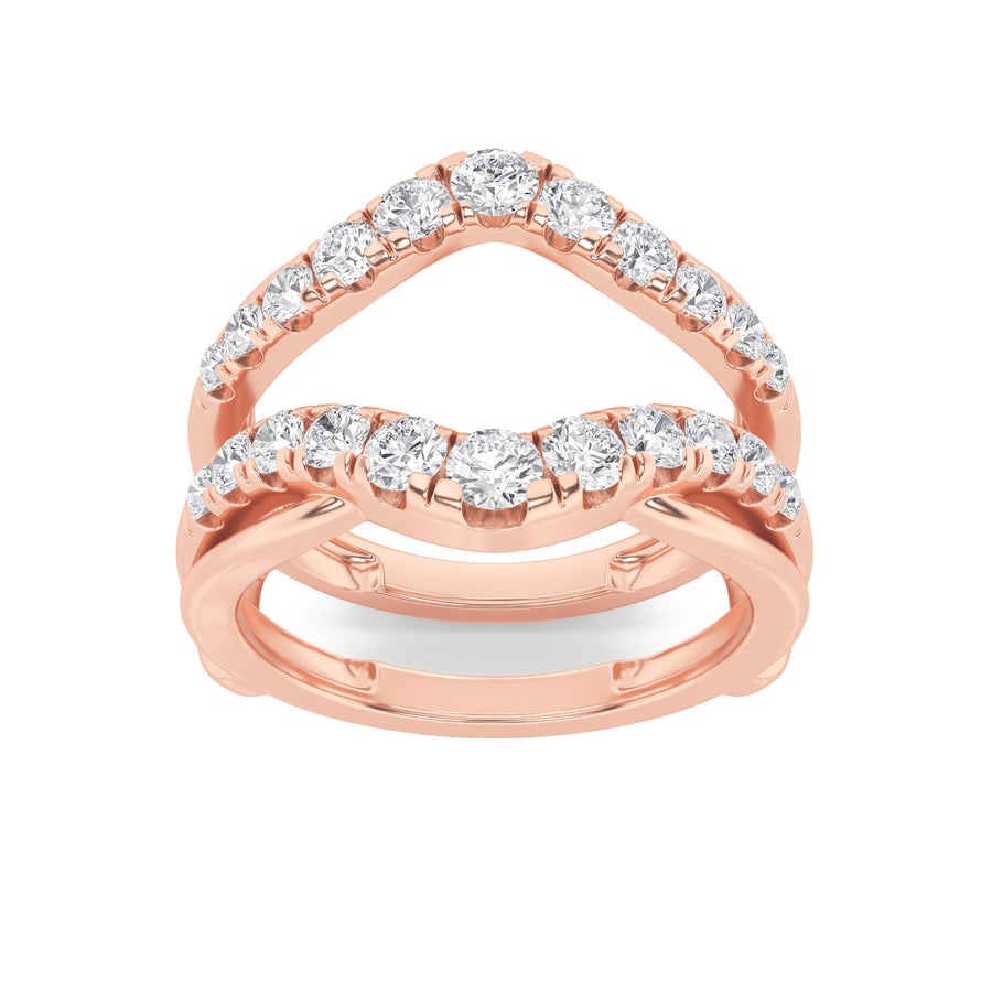 14K Rose Gold 3ctw Lab Diamond Ring Sz 7