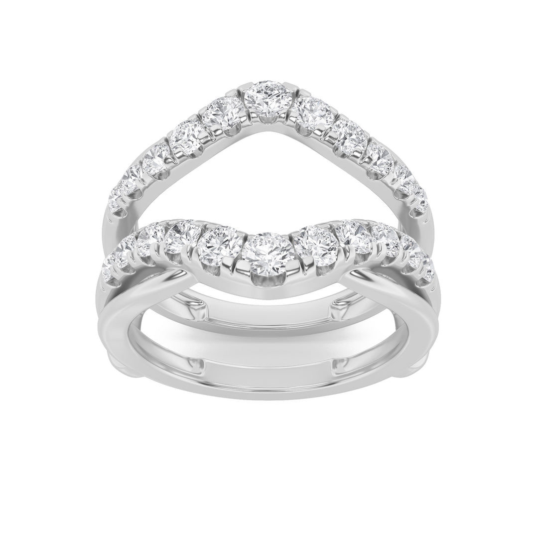 14K White Gold 3ctw Lab Diamond Ring Sz 7