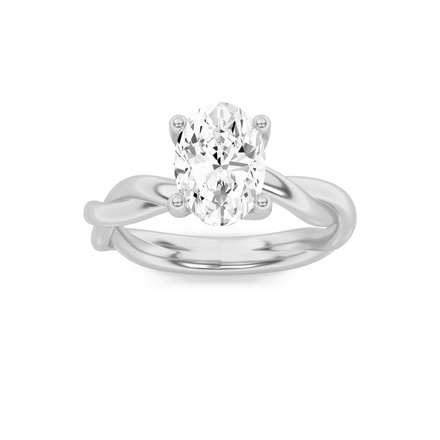 14K Yellow Gold 2.5ct Oval Lab Diamond Ring Sz 7