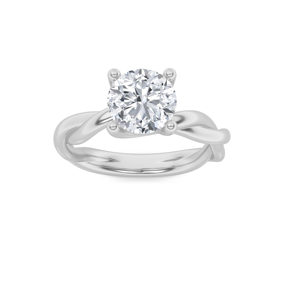 14K White Gold 2.5ct Lab Diamond Ring Sz7