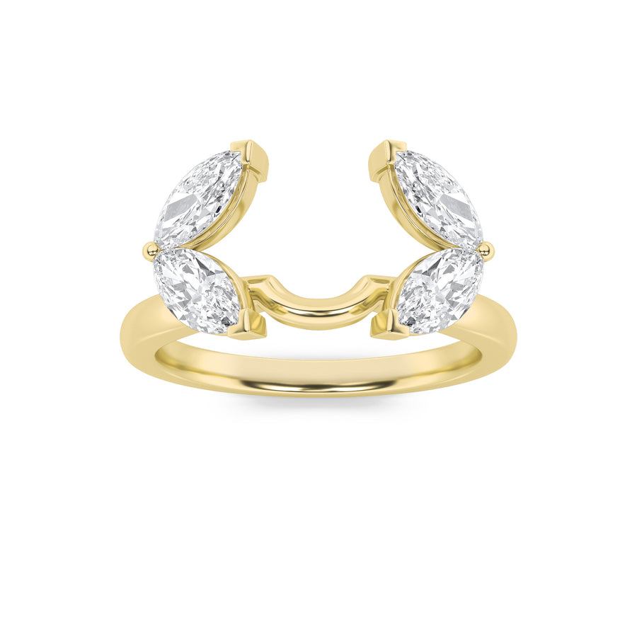 14K Yellow Gold 1ct F+VS Lab Diamond Ring, Sz 7