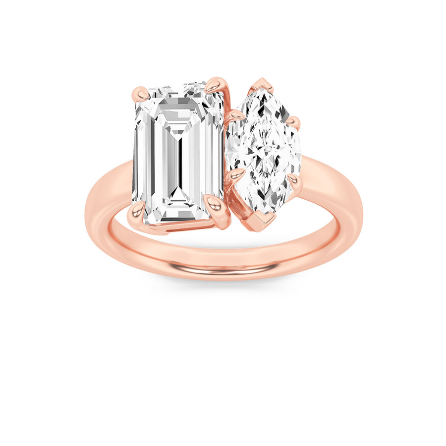 14K Rose Gold Lab Diamond Ring 3.1ctw F+VS+
