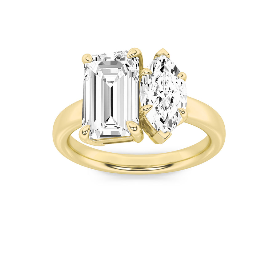 14K Yellow Gold 3.1ctw Lab Diamond Ring Sz 7