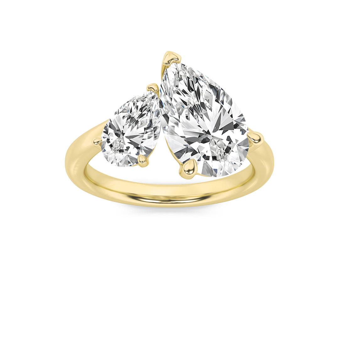 14K Yellow Gold 3ctw Lab Diamond Ring Sz 7