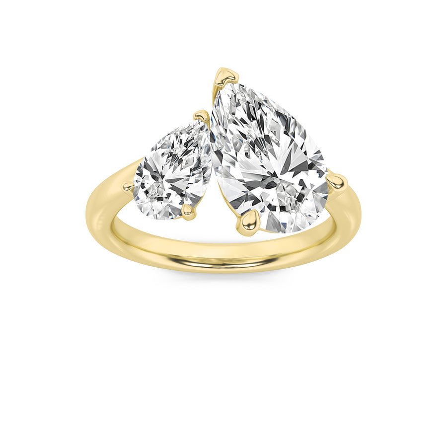 14K Yellow Gold 3ctw Lab Diamond Ring Sz 7
