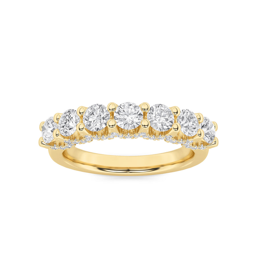 14K Yellow Gold 1ct Lab Diamond Ring, Size 7