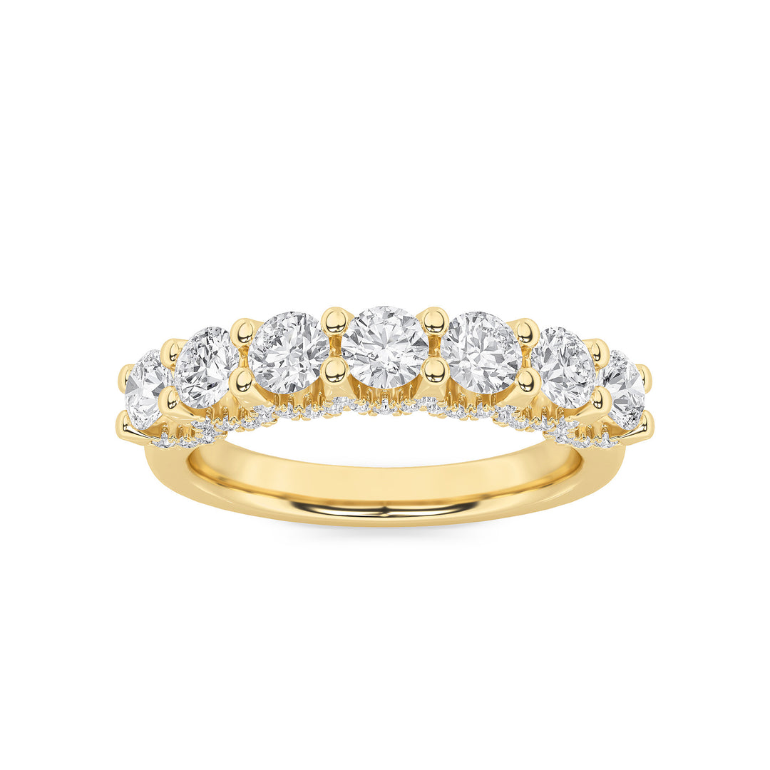 14K Yellow Gold 1ct Lab Diamond Ring, Size 7