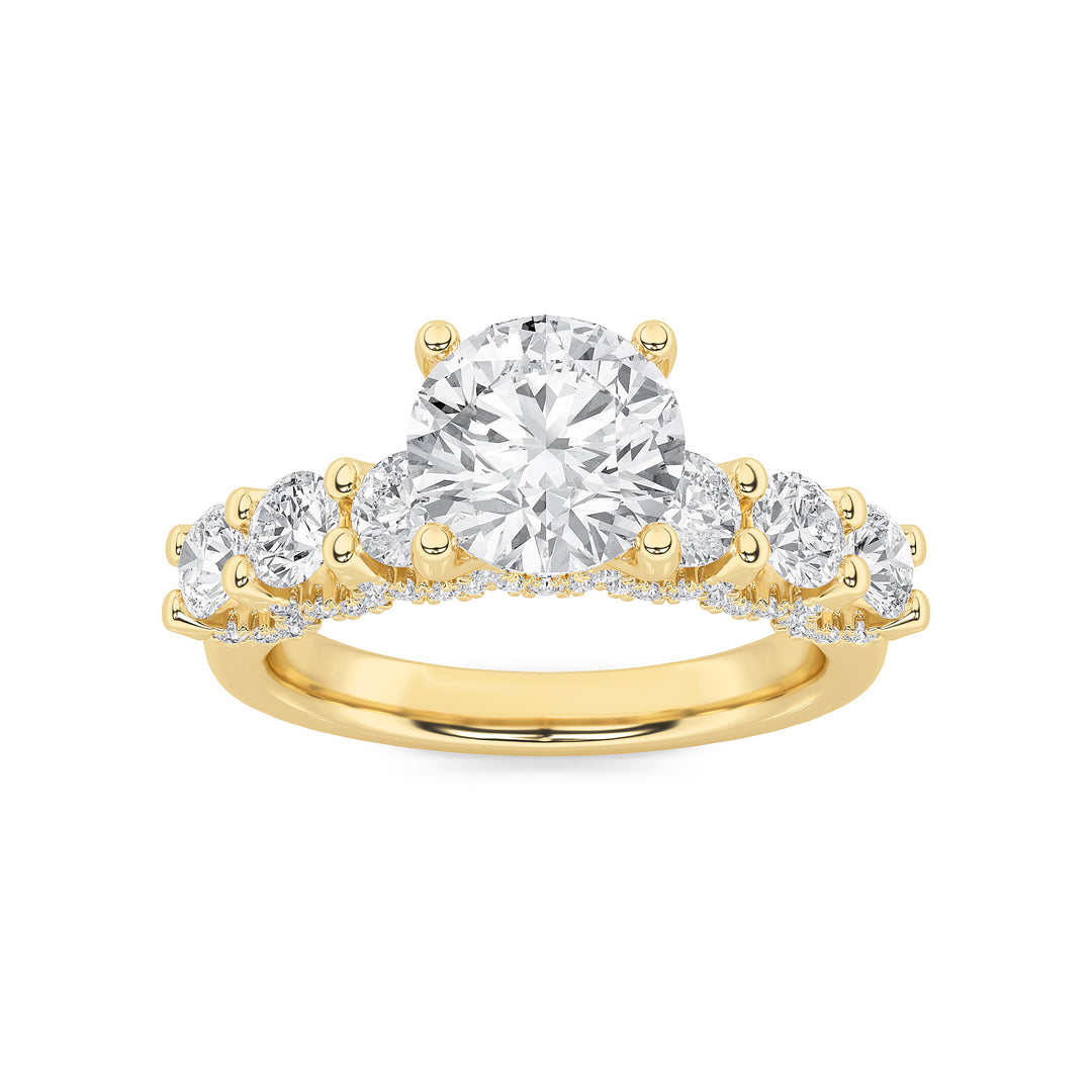 14K Yellow Gold 2.5ctw Lab Diamond Solitaire Ring