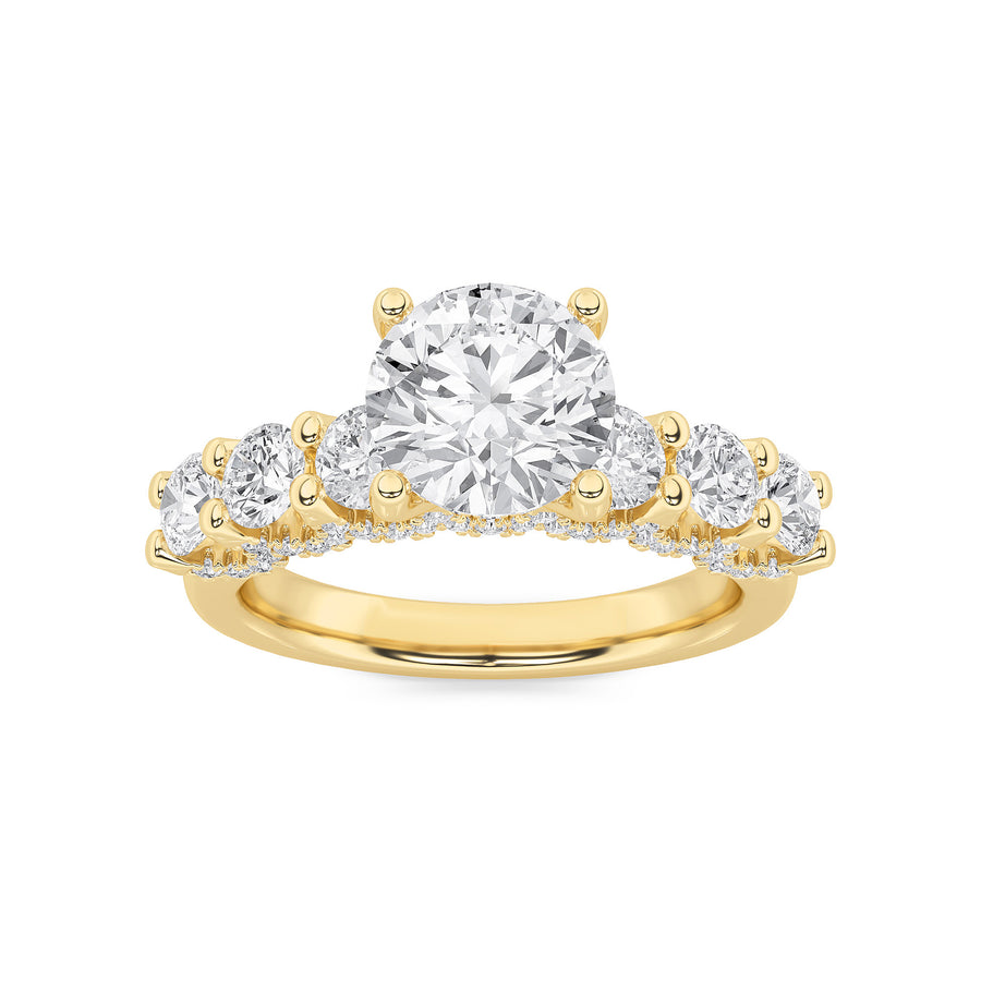 14K Yellow Gold 2.5ctw Lab Diamond Solitaire Ring