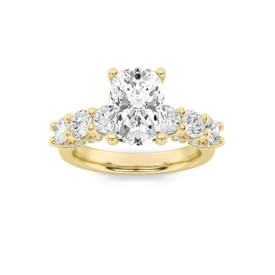 14K Yellow Gold 2.5ctw Oval Lab Diamond Ring Sz 7