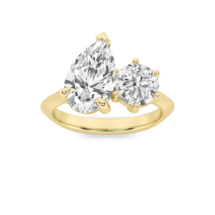 14K Yellow Gold 3ctw Lab Diamond Ring Sz 7