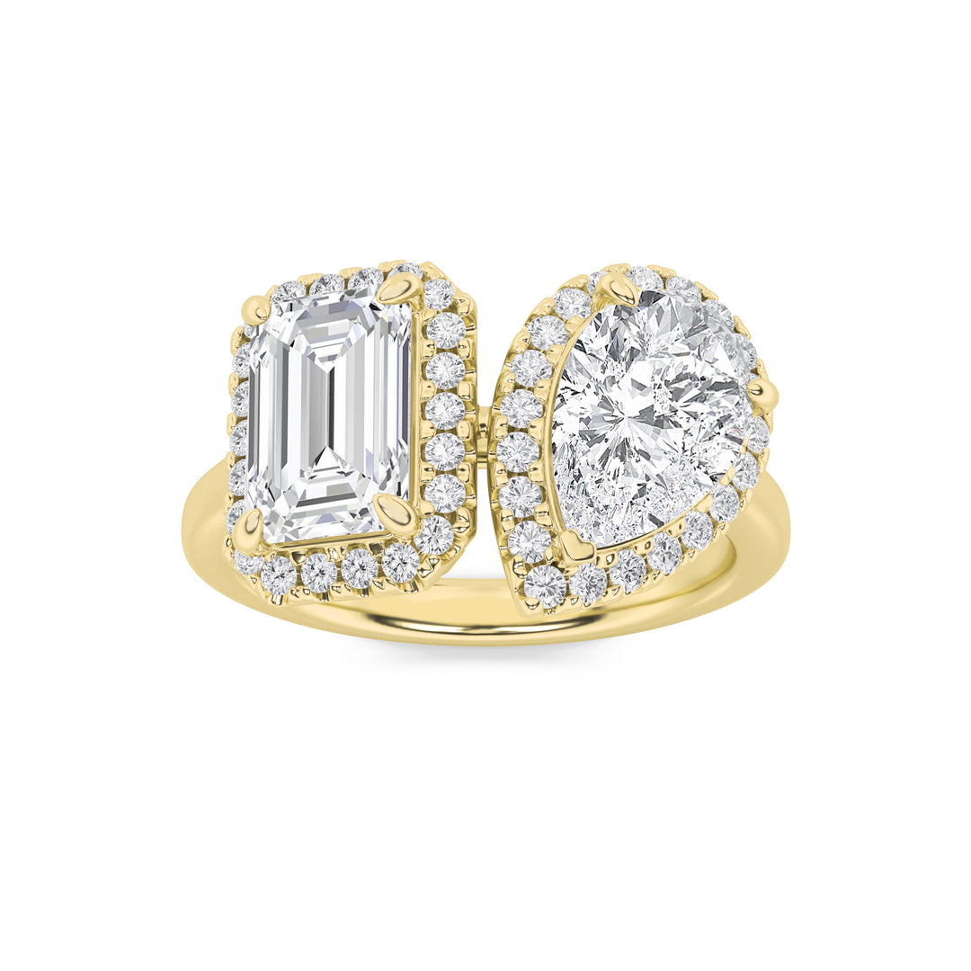 14K Yellow Gold 3ctw F+ VS+ Lab Diamond Ring Sz 7