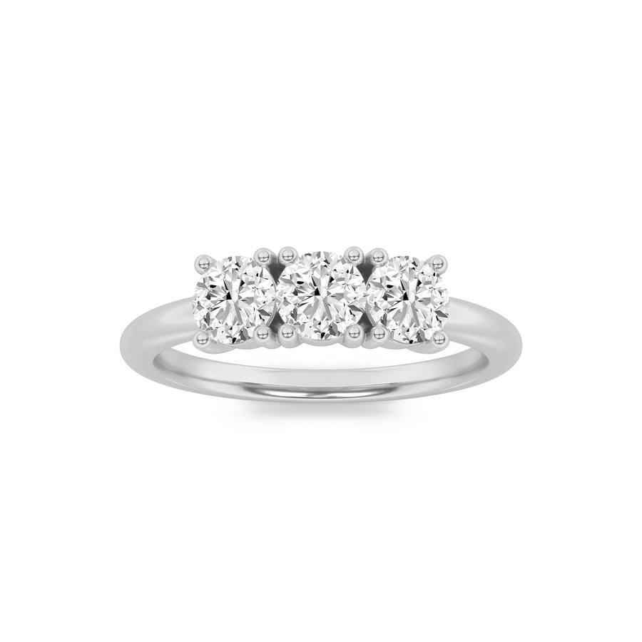 14K White Gold 1.1ctw Lab Diamond Ring Sz7