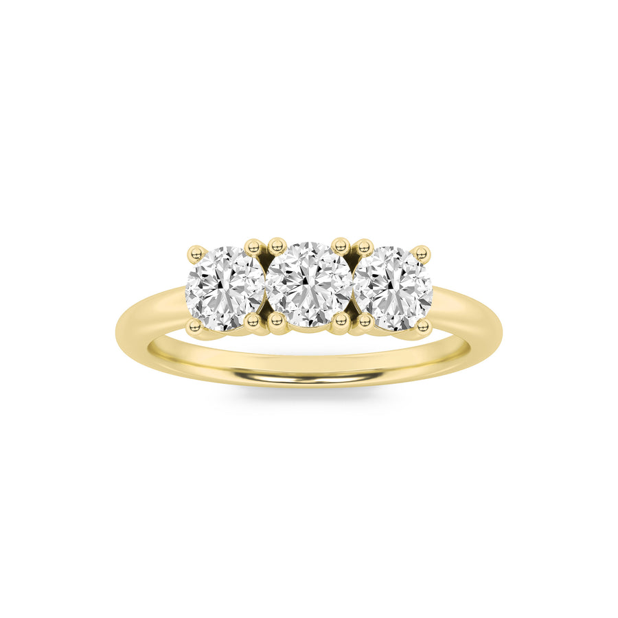 14K Yellow Gold 1ctw Lab Diamond Solitaire Ring Sz7
