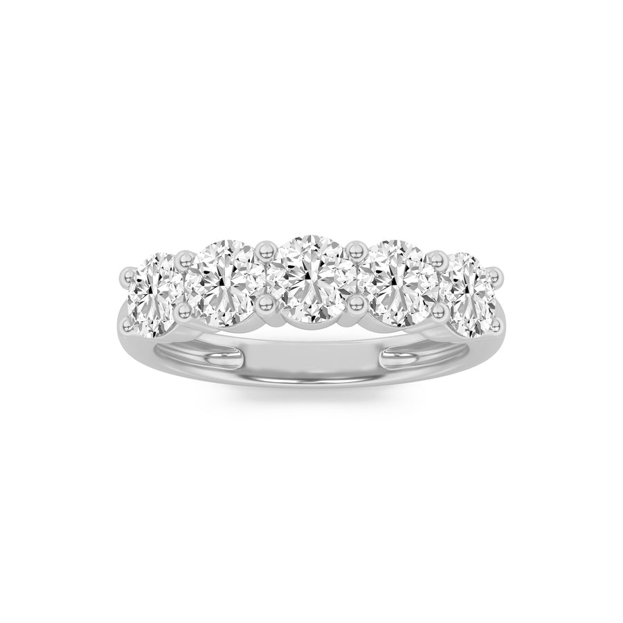 14K White Gold 1.5ct Lab Diamond Ring, F+VS+