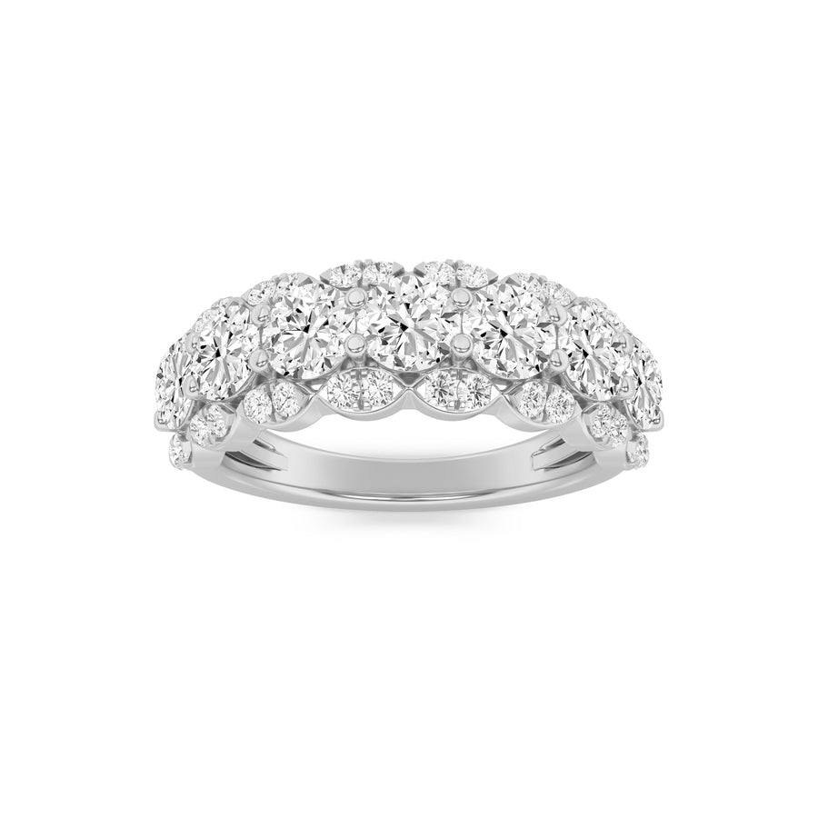 14K White Gold 2ct Lab Diamond Ring F+VS+ Sz 7